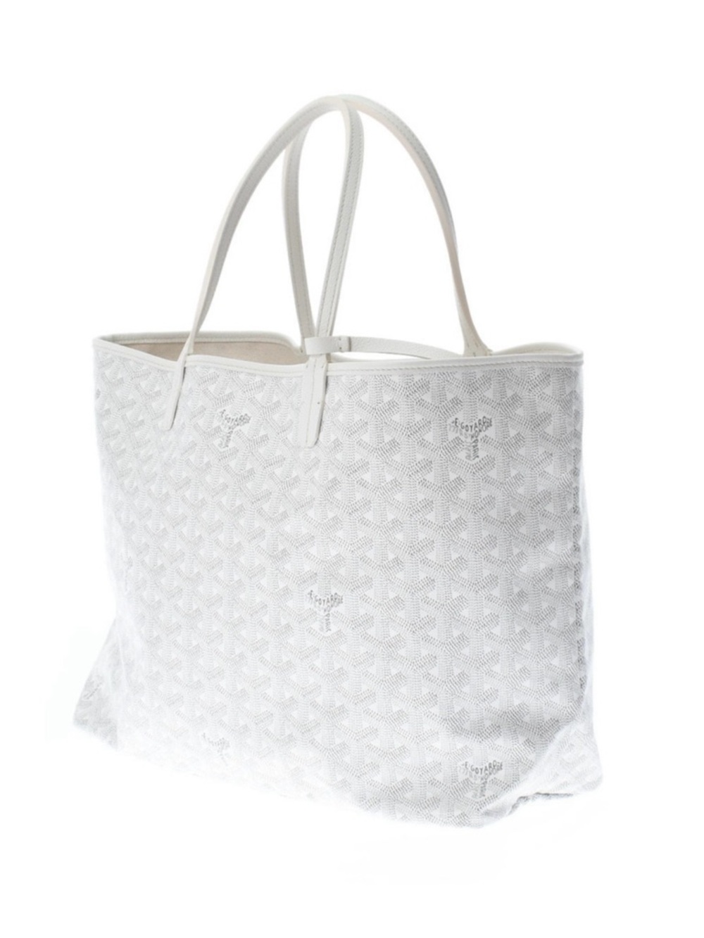 White Goyardine canvas Tote NEW